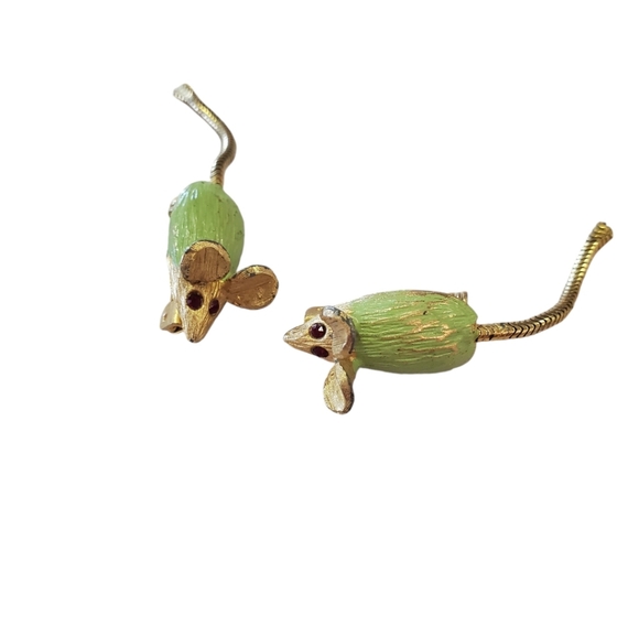 Adorable Vintage Mice Brooch Set - Picture 4 of 10